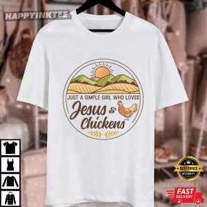 Jesus And Chickens Gift for Chicken Owner T Shirt (4)