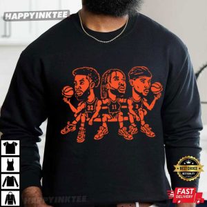 New York Knicks Karl Anthony Towns Jalen Brunson Josh Hart T Shirt (3)