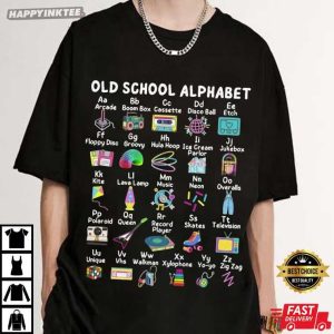 Old School Alphabet Gen X Retro Vintage Vibes T Shirt (2)