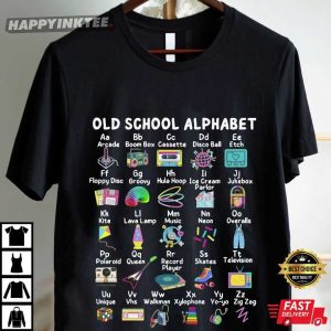 Old School Alphabet Gen X Retro Vintage Vibes T Shirt (4)