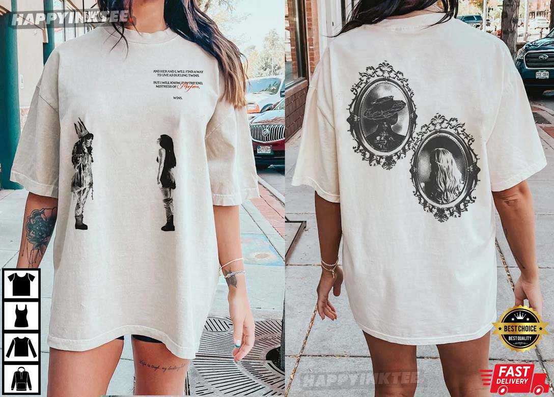 Lady Gaga Dueling Twins Mayhem Art Graphic T-shirt Lady Gaga Dueling Twins Mayhem Art Graphic T-shirt