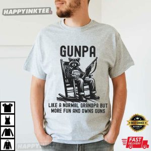 Funny Gunpa Definition Like A Normal Grandpa But More Fun T Shirt (2)
