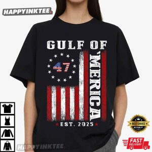 Gulf Of Merica Est 2025 US Flag Patriotic T-Shirt