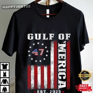 Gulf Of Merica Est 2025 US Flag Patriotic T Shirt (4)