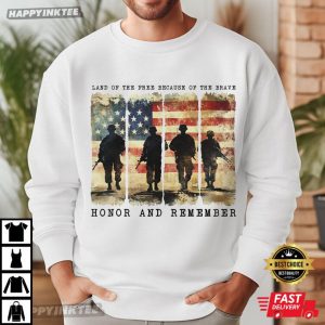Memorial Day Land Of The Free Because Of The Brave Patriotic T Shirt (2)