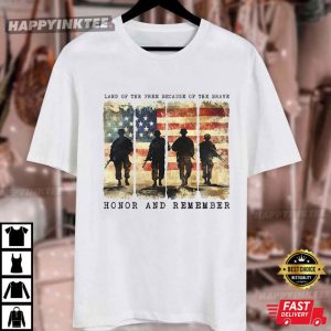 Memorial Day Land Of The Free Because Of The Brave Patriotic T Shirt (3)