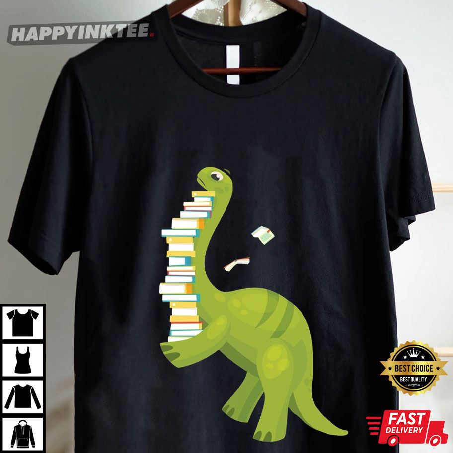 Dinosaur Reading Book Lover Librarian Gift T-Shirt Dinosaur Reading Book Lover Librarian Gift T-Shirt