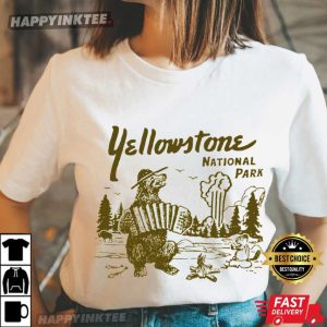 Yellowstone Vintage National Park Hiking T Shirt (2)