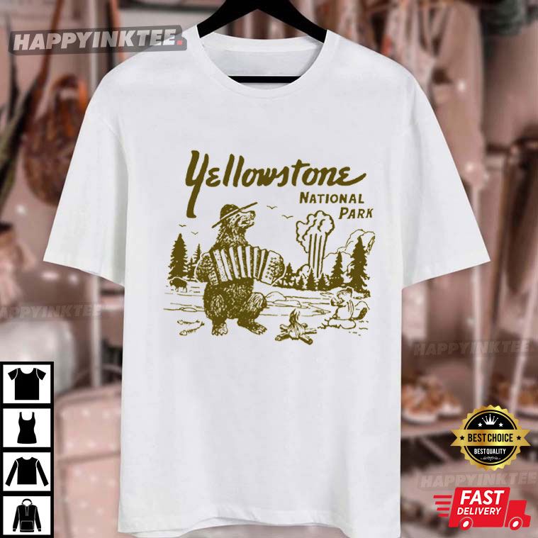 Yellowstone Vintage National Park Hiking T-Shirt Yellowstone Vintage National Park Hiking T-Shirt