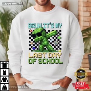 Bruh Last Day Of School Gamer Summer Vacation T Shirt (3)