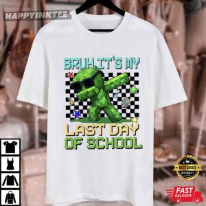 Bruh Last Day Of School Gamer Summer Vacation T Shirt (4)