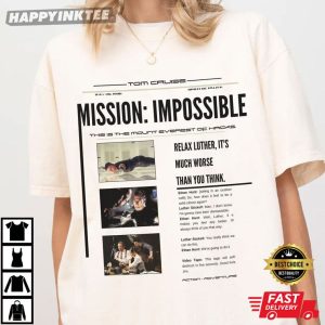 Mission Impossible Tom Cruise Movie Gift For Fan T shirt (2)