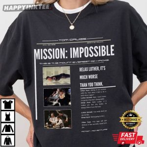Mission Impossible Tom Cruise Movie Gift For Fan T shirt (3)