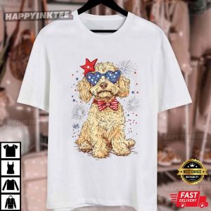 Goldendoodle Poodle Dog Lover 4th of July T Shirt (3)
