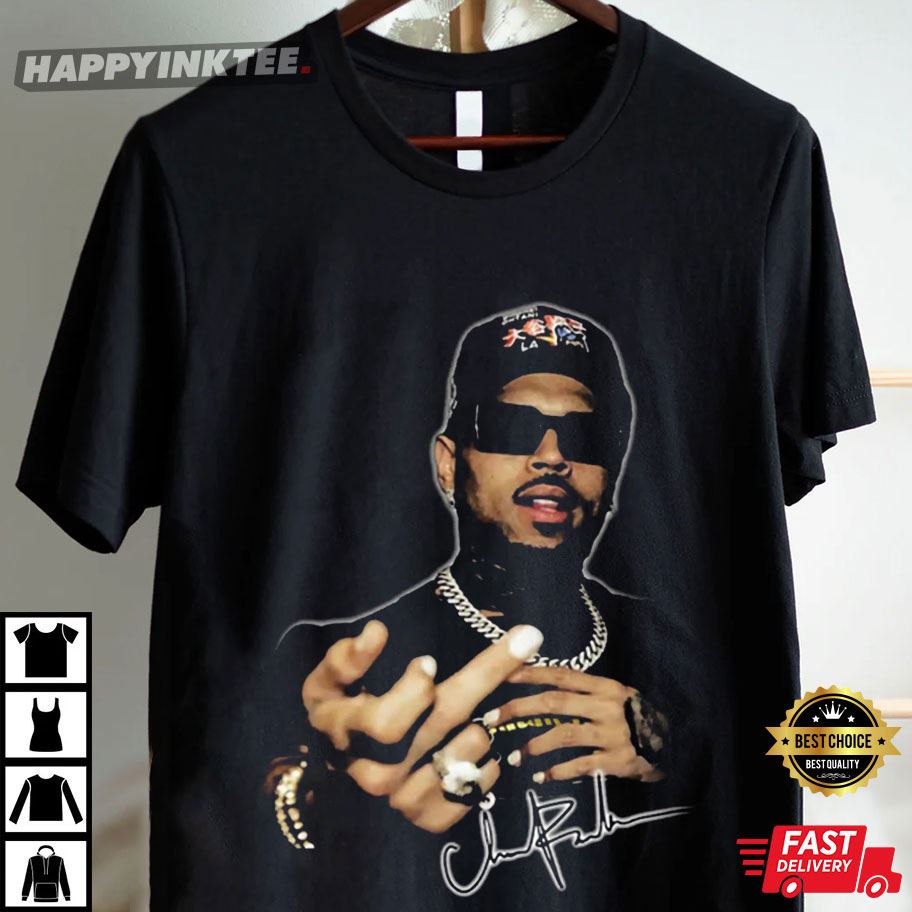 Vintage Chris Brown Middle Finger Graphic T-Shirt Vintage Chris Brown Middle Finger Graphic T-Shirt