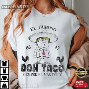 Funny Anti Trump Taco 8647 Trump Always Chickens Out T-Shirt
