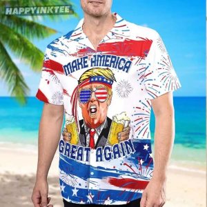 Make America Great Again Donald Trump 4th of July Hawaiian Shirt