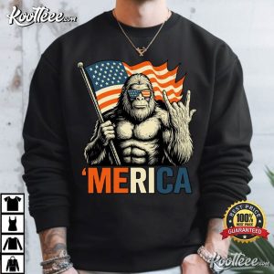Bigfoot 'Merica 4th Of July T Shirt (2)