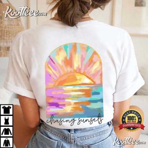 Coconut Girl Sunset Summer Vacation Vibes T Shirt (2)