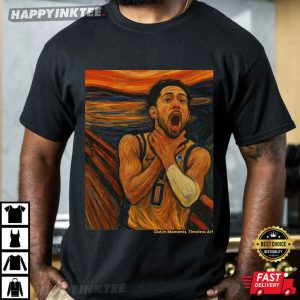 Tyrese Haliburton Reggie Miller Tribute The Scream Art T Shirt (2)