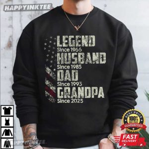 Gift For Grandpa Legend Husband Dad Grandpa Custom Father's Day T Shirt (2)