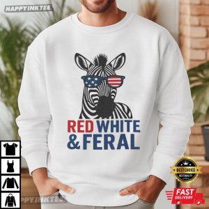 Patriotic Ed The Zebra Red White And Feral July 4th T Shirt (3)