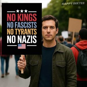 No Kings No Fascists No Tyrants No Nazis Protest Poster (2)