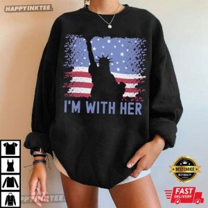 Statue Of Liberty I'm With Her 4th of July Patriotic T Shirt (4)