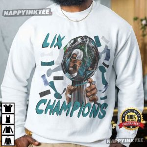 Philadelphia Eagles Super Bowl LIX Champions Confetti Reflection T Shirt (2)