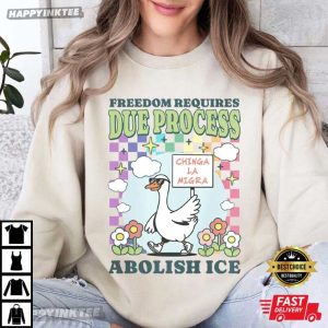 Abolish Ice Goose Freedom Requires Due Process T Shirt (3)