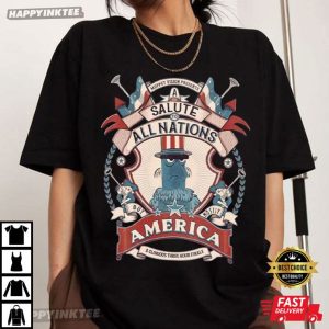 Salute All Nations America Patriotic Sam Eagle Muppets 4th Of July T Shirt (3)
