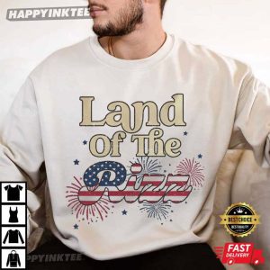 Land Of The Rizz Funny 4th Of July Fireworks American T Shirt (2)
