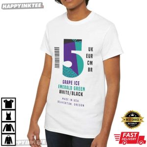 Jordan 5 Grape Sneaker Matching T-Shirt