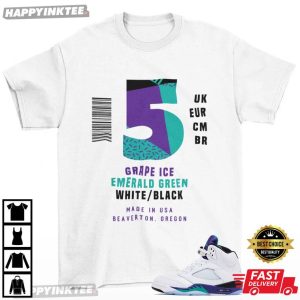Jordan 5 Grape Sneaker Matching T Shirt (2)