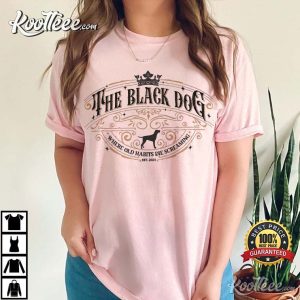 The Black Dog Where Old Habits Die Screaming Taylor Lyrics T Shirt (3)
