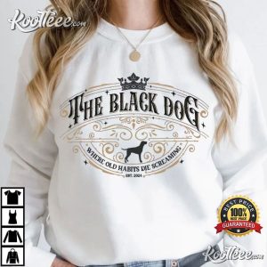 The Black Dog Where Old Habits Die Screaming Taylor Lyrics T Shirt (4)