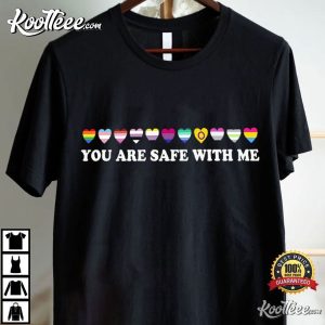 You Are Safe With Me LGBT Support T Shirt (2)