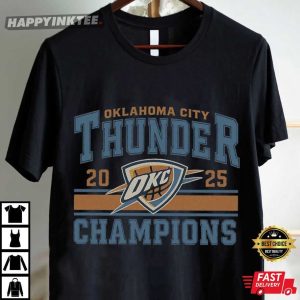 Oklahoma City Thunder Champions 2025 NBA T Shirt (4)