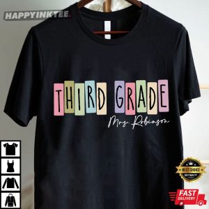 Third Grade Teacher 3rd Grade Back To School Custom T Shirt (3)