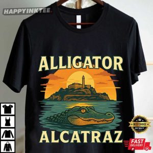 Alligator Alcatraz Everglades Florida Parody Swamp Graphic T Shirt (4)