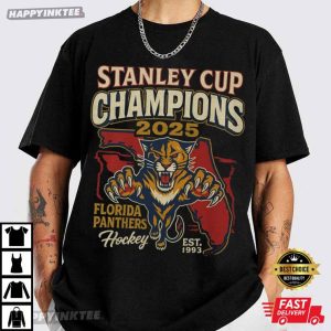 Florida Panthers 2025 Stanley Cup Champions Hockey Fan Gift T Shirt (1)