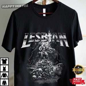 Lesbian Warrior Dark Fantasy Vintage T Shirt (4)