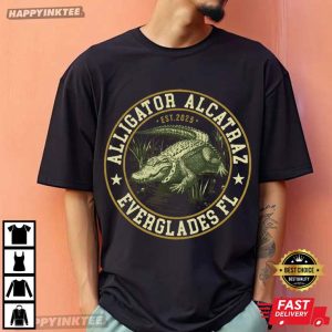Alligator Alcatraz Everglades Florida Parody T Shirt (2)