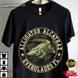 Alligator Alcatraz Everglades Florida Parody T Shirt (4)