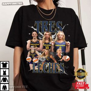 Tres Leches Indiana Fever Caitlin Clark Sophie Cunningham Lexie Hull Vintage T-Shirt