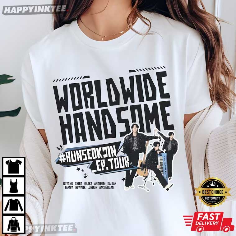 アイドル RUNSEOKJIN S/S PHOTO T-SHIRT EU ver. M BTS - [#RUNSEOKJIN_EP.TOUR] (OFFICIAL MD S/S T-Shirt (Dark