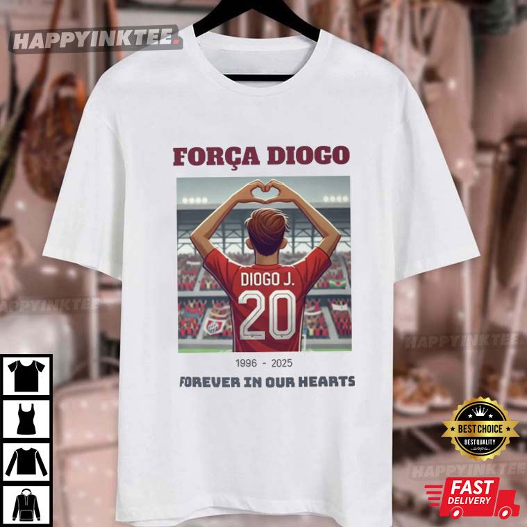 Força Diogo Jota Forever in Our Hearts Memorial T-Shirt Força Diogo Jota Forever in Our Hearts Memorial T-Shirt