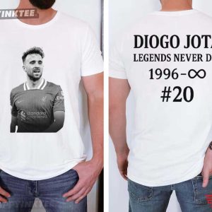 RIP Diogo Jota Liverpool Legends Never Die 1996-2025 Memorial T-Shirt