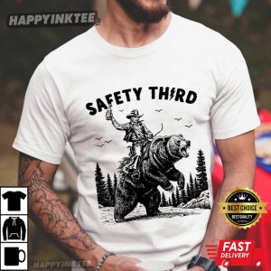 Safety Third Funny Grizzly Bear Yellowstone Park T Shirt (1)
