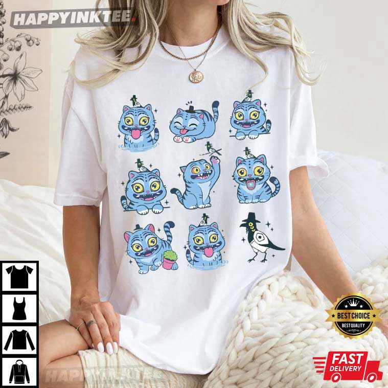 Cute Derpy The Tiger And Bird KPop Demon Hunters T-Shirt Cute Derpy The Tiger And Bird KPop Demon Hunters T-Shirt